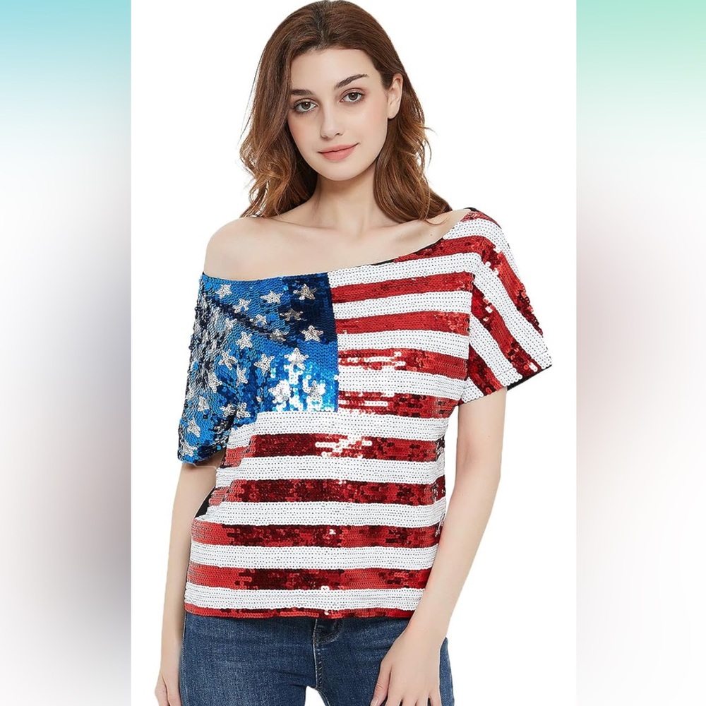 Flag sequins top - Picture 7 of 8
